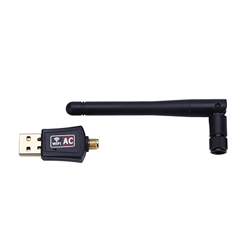 PUSOKEI WiFi USB Adapter Receiver für PC, 600 Mbit/s Wireless Network Card mit 2,4 GHz/5 GHz High Gain Dual Band Antenne, Ideal für das Surfen Im Internet und Online Gaming von PUSOKEI