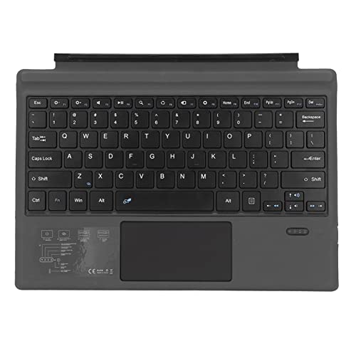 PUSOKEI Wireless Surface Pro Type Cover, Schlanke Tragbare Kabellose Tastatur mit Touchpad für Surface Pro 7+/Pro 7/Pro 6/Pro 5/Pro 4/Pro 3, USB C Aufladung, Schwarz von PUSOKEI