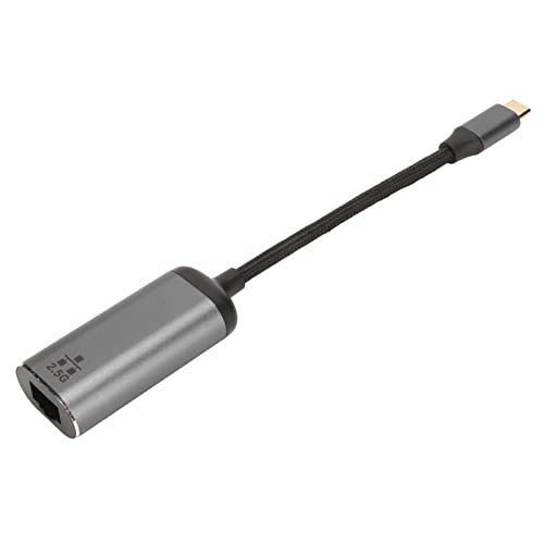 PUSOKEI auf-Ethernet-Adapter, 2,5-G-Gigabit-Ethernet-LAN-Netzwerkadapter, High-Speed-Plug-and-Play, USB Typ C auf RJ45, Unterstützt 10/100/1000/2500 Mbit/s, für für von PUSOKEI