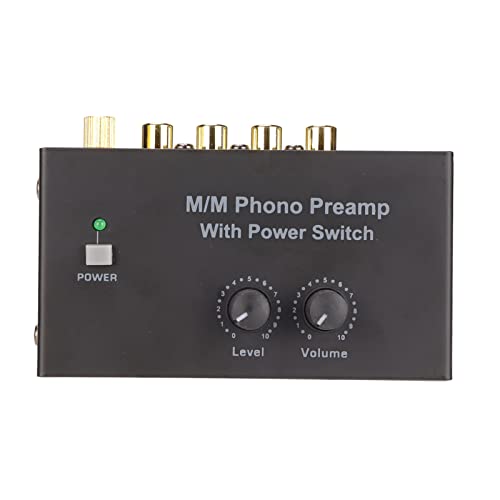 Phono Plattenspieler Vorverstärker, elektronischer Audio Stereo Vorverstärker mit Cinch-Eingang, Cinch-Ausgang und rauscharm, Phono Vorverstärker mit 12V DC Adapter für Phono Plattenspieler Vorverstärker, elektronischer Audio Stereo Vorverstärker mit Cinch-Eingang, Cinch-Ausgang und rauscharm, Phono Vorverstärker mit 12V DC Adapter für von PUSOKEI