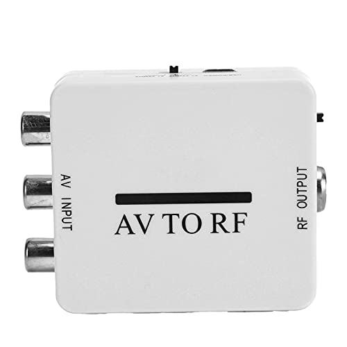 RCA/ AV/ CVSB zu HF-Konverter 67,25 MHz, 61,25 MHz -Audio-Video-Konverter DVI-System TV, VHS, VCR, DVD-Recorder Video-Adapter mit USB-Kabel (Weiß) von PUSOKEI