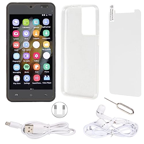 S21 Ultra 5,0-Zoll-Mobiltelefon Zum Entsperren, Android 10.0, RAM 1 GB, ROM 4 GB, Dual SIM, 5,0 Zoll HD 1440 X 3200 Pixel AI-Gesichtserkennungs-Smartphone, WiFi/BT/FM/GPS, Autofokus-Kamera(Schwarz) von PUSOKEI