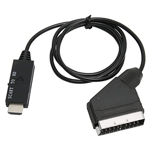 SCART auf HD Multimedia Schnittstellen Konverter Adapter – Unterstützung für 1080P 60 Hz Auflösung, Wiedergabe auf Dem Fernseher mit HDMI, Stromversorgung über USB SCART auf HD Multimedia Schnittstellen Konverter Adapter – Unterstützung für 1080P 60 Hz Auflösung, Wiedergabe auf Dem Fernseher mit HDMI, Stromversorgung über USB von PUSOKEI