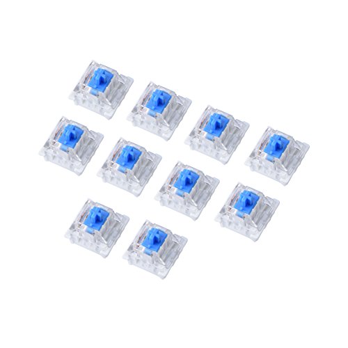 Schalter für die NewGiant RGB-Serie, 3-polige, auf der Schalttafel montierte, austauschbare DIY-Schalter, 10 PCs Blauer Schalter für die mechanische Tastatur, auf der Schalttafel montiert, blauer Scha von PUSOKEI