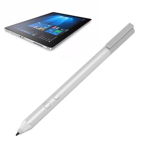 Stylus-Stift für Touchscreen, Digitai-Stift mit Ersatzspitzen, Hohe Präzision und Empfindlichkeit, für Tablet-Zubehör der Envy Spectre Pavilion X360-Serie (Silver) von PUSOKEI