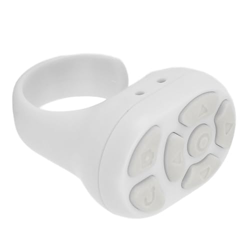 TikTok Fernbedienung, Kindle App Seitenwender, Bluetooth 5.3 Kamera Videoaufzeichnungsfernbedienung, Scrolling Ring für Mobiltelefone (White) von PUSOKEI