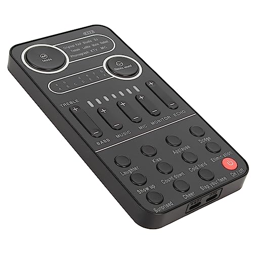 Tragbare Voice Changer-Soundkarte, Bluetooth 5.3 Mobile PC Voice Disguiser, mit 2 Kanälen und 9 Soundeffekten, Tragbare -Soundeffektmaschine für Gaming-Liveübertragungen von PUSOKEI