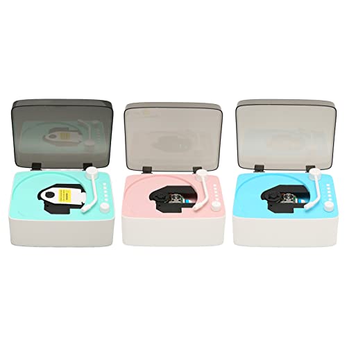 Tragbarer CD Player Bluetooth, Multifunktionaler Bluetooth CD Musikplayer Im Vintage Stil, Eingebaute HiFi Lautsprecher mit Fernbedienung(Himmelblau) von PUSOKEI