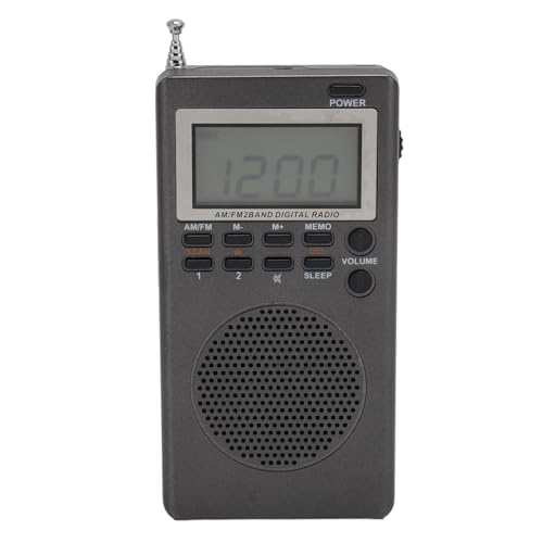 Tragbares Radio AM FM, Digitalradio mit Lautsprecher und Kopfhöreranschluss, Batteriebetriebenes Radio mit Hervorragendem Empfang, Taschenradio für den Innen-, Außen Tragbares Radio AM FM, Digitalradio mit Lautsprecher und Kopfhöreranschluss, Batteriebetriebenes Radio mit Hervorragendem Empfang, Taschenradio für den Innen-, Außen von PUSOKEI