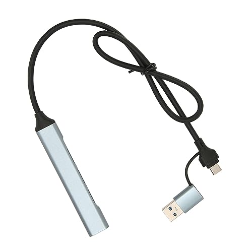 USB 3.0-Dockingstation, 4-Port-Hub, Hochgeschwindigkeits-Datenübertragung, Vielseitig Einsetzbar für Win XP, Vista, Win7/8/8.1/10, OS X-Laptop, Abwärtskompatibel mit USB von PUSOKEI