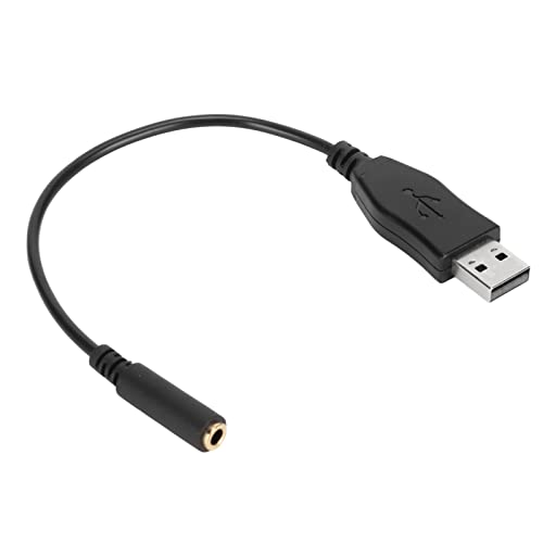USB A auf 3,5 Mm Sound-Adapter, Plug-and-Play, Digitales Sound-Adapterkabel für PC PS4Laptop Desktop, Kompatibel mit10 8.1 8 7 Vista XP, OS X, von PUSOKEI