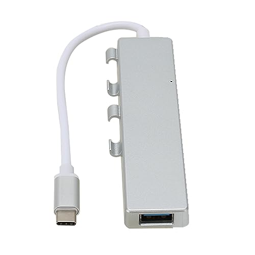 USB C Hub, 5 Anschlüsse, Ultra High Speed, 5Gbps USB 3.1 Stecker, Tragbares USB C Netzteil, Win, OS X Laptop, USB C Multi Port Adapter für PC Laptop Phone, OTG Unterstützt von PUSOKEI