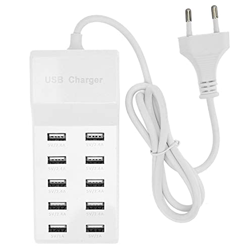 USB-Steckdose, Stromversorgung und Schnellladung USB-Ladestation 10-Port-Wandstrom-Schnellladegerät für Mehrere Geräte, 100‑240V USB-Steckdose, Stromversorgung und Schnellladung USB-Ladestation 10-Port-Wandstrom-Schnellladegerät für Mehrere Geräte, 100‑240V von PUSOKEI