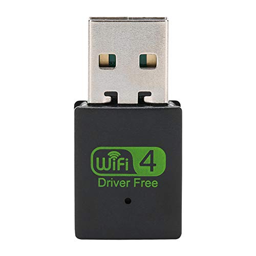 WiFi-Adapter, Starke Kompatibilität Drahtlose USB-Netzwerkkarte, externer 300-Mbit/s-Empfänger-Dongle, Plug-and-Play, geeignet für WPA/für WPA2/für WEP/802.1X von PUSOKEI