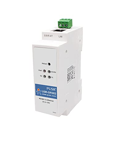 PUSR - DR302 Modbus Gateway mit Modbus RTU auf Modbus TCP RS485 zu Ethernet Konverter von PUSR