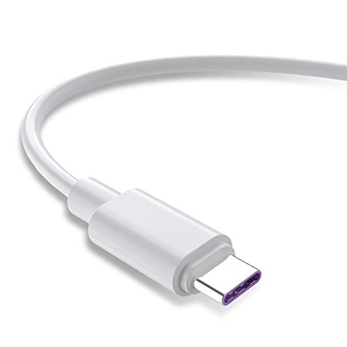 PUTOAHAO Weiß 0.3m 5A Typ C USB C Kabel, USB Typ C Schnellladekabel, Super Charge Typ C Kabel Kompatibel für Samsung, Huawei, Xiaomi, Google, Sony, LG, OnePlus ect von PUTOAHAO