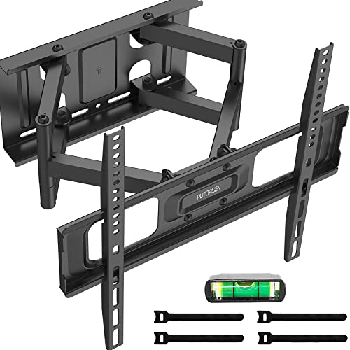 TV Wandhalterung, PUTORSEN TV Halterung Schwenkbare Neigbare für 32-70 Zoll LED LCD Flach & Curved Fernseher oder Monitor hält bis zu 50kg, max.VESA 400x400mm von PUTORSEN
