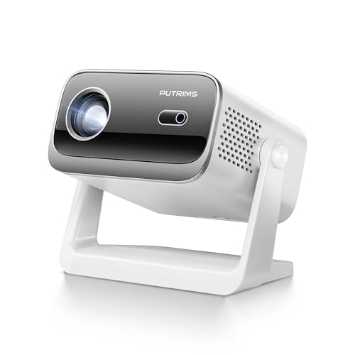 Beamer【Elektrischer Fokus/Auto Trapezkorrektur】 WiFi Bluetooth Tragbarer Mini Projektor Full HD 1080P unterstützt, staubdichter LED Beamer 145° Drehbarer 50% Zoom für Heimkino/Outdoor Handy Beamer Beamer【Elektrischer Fokus/Auto Trapezkorrektur】 WiFi Bluetooth Tragbarer Mini Projektor Full HD 1080P unterstützt, staubdichter LED Beamer 145° Drehbarer 50% Zoom für Heimkino/Outdoor Handy Beamer von PUTRIMS