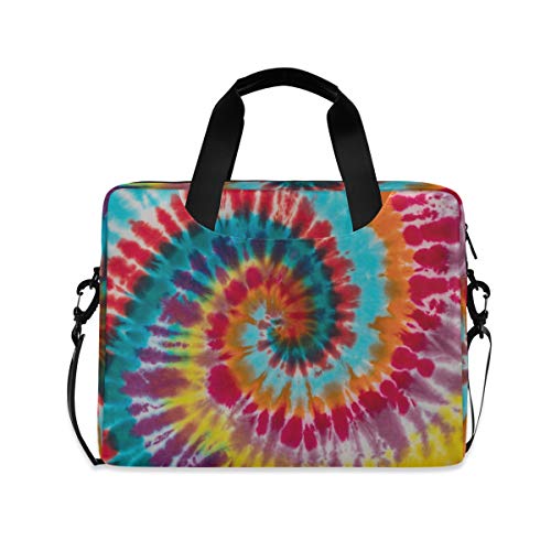 PUXUQU Abstrakt Strudel Bunt Tie Dye Laptoptasche 15.6 Zoll Laptop Tasche Aktentasche Hülle Notebooktasche Handtasche Schulter Tasche für Uni Arbeit Business von PUXUQU