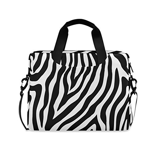PUXUQU Abstrakt Tier Zebra Druck Laptoptasche 15.6 Zoll Laptop Tasche Aktentasche Hülle Notebooktasche Handtasche Schulter Tasche für Uni Arbeit Business von PUXUQU