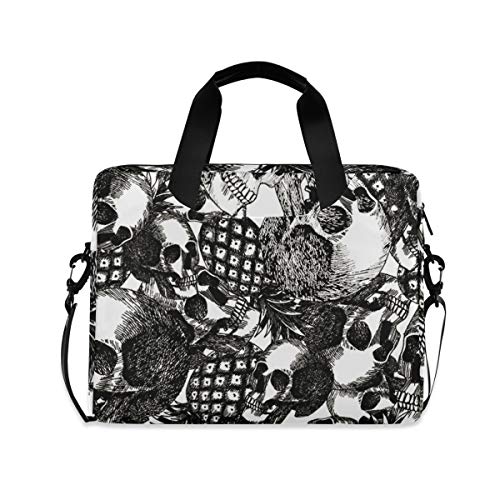 PUXUQU Jahrgang Ananas Zuckerschädel Laptoptasche 15.6 Zoll Laptop Tasche Aktentasche Hülle Notebooktasche Handtasche Schulter Tasche für Uni Arbeit Business von CMMT