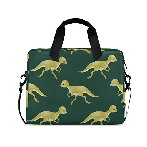 PUXUQU Lustig Karikatur Dinosaurier Laptoptasche 15.6 Zoll Laptop Tasche Aktentasche Hülle Notebooktasche Handtasche Schulter Tasche für Uni Arbeit Business von CMMT