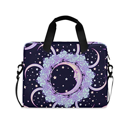 PUXUQU Märchen Mond Wolken Sternenklare Nacht Himmel Laptoptasche 15.6 Zoll Laptop Tasche Aktentasche Hülle Notebooktasche Handtasche Schulter Tasche für Uni Arbeit Business von CMMT