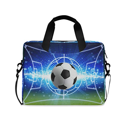 PUXUQU Sport Ball Fußball Laptoptasche 15.6 Zoll Laptop Tasche Aktentasche Hülle Notebooktasche Handtasche Schulter Tasche für Uni Arbeit Business von PUXUQU