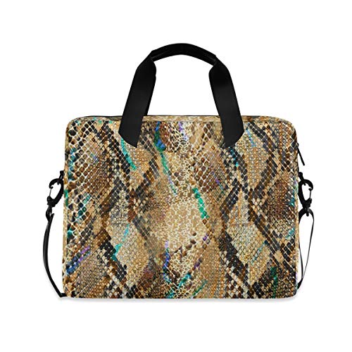 PUXUQU Tier Schlange Druck Laptoptasche 15.6 Zoll Laptop Tasche Aktentasche Hülle Notebooktasche Handtasche Schulter Tasche für Uni Arbeit Business von CMMT