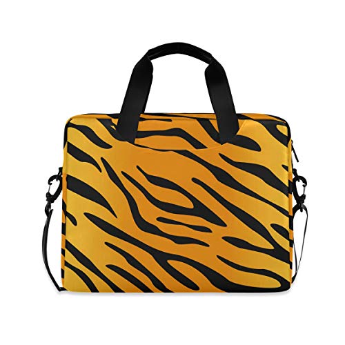 PUXUQU Tropisch Tier Tiger Druck Laptoptasche 15.6 Zoll Laptop Tasche Aktentasche Hülle Notebooktasche Handtasche Schulter Tasche für Uni Arbeit Business von PUXUQU