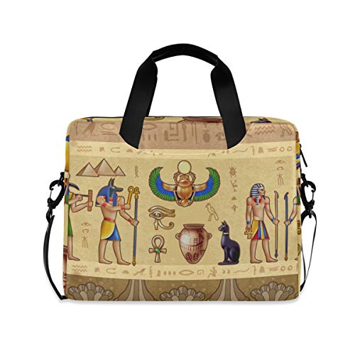 PUXUQU Uralt Ethnisch Ägyptisches Ägypten Laptoptasche 15.6 Zoll Laptop Tasche Aktentasche Hülle Notebooktasche Handtasche Schulter Tasche für Uni Arbeit Business von PUXUQU