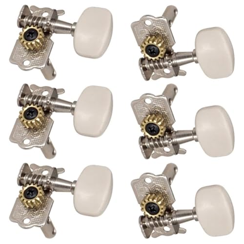 Gitarren-Mechanikknöpfe für Akustikgitarre, 3L, 3R, leere Saiten, Stimmwirbel, Metall, Mechanik-Wirbel, Stimmgerät für Gitarrenzubehör, 6 Stück Gitarren-Mechanikknöpfe für Akustikgitarre, 3L, 3R, leere Saiten, Stimmwirbel, Metall, Mechanik-Wirbel, Stimmgerät für Gitarrenzubehör, 6 Stück von PUYTERD