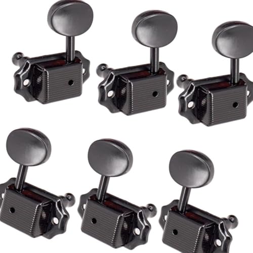Gitarrenwirbel 6 stücke Gitarre 3L 3R Stimmschlüssel Pegs Knöpfe Maschine Kopf für LP EPI Stil Gitarre(Black) von PUYTERD