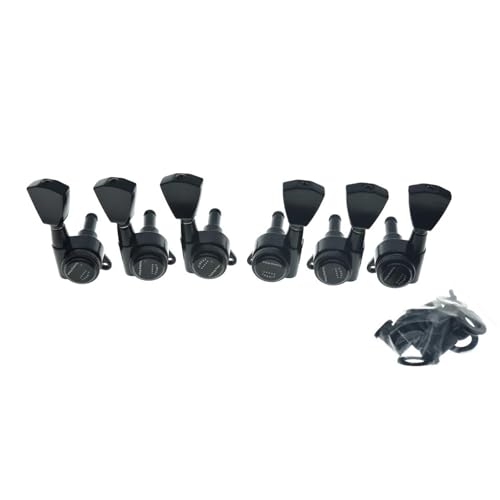 Gitarrenwirbel Locking Tuner 18:1 Stimmschlüsselmaschinen Mit Knöpfen Für LP SG ES Oder Akustikgitarren(Black) von PUYTERD
