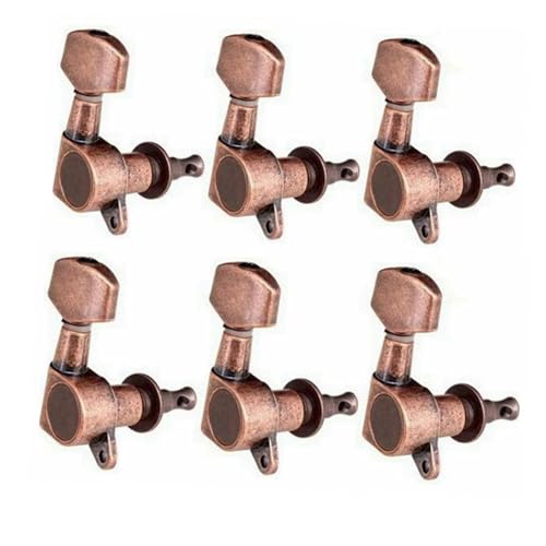 Gitarrenwirbel Tuner Machine Head Kleiner Quadratischer Griff 3L3R 6R 6L Für ST LP E-Gitarre(6R) von PUYTERD
