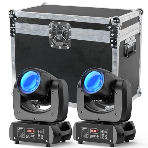 2er Set 100W Moving Head LED Beam 18 Prisma DMX512 Disco Party Licht mit Flightcase Transportkoffer Transportboxen Tragbarer 2er Set 100W Moving Head LED Beam 18 Prisma DMX512 Disco Party Licht mit Flightcase Transportkoffer Transportboxen Tragbarer von PUZILOZA