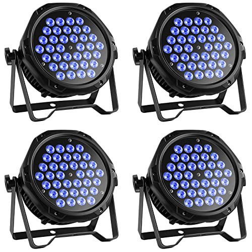 PUZILOZA 4 PCS 108W Wasserdichter LED Par Strahler, RGB 36 LED Bühnenlicht Outdoor D MX 3/7CH, IP65 Party Beleuchtung für DJ Bar Club Schwimmbad Show Halloween Weihnachten PUZILOZA 4 PCS 108W Wasserdichter LED Par Strahler, RGB 36 LED Bühnenlicht Outdoor D MX 3/7CH, IP65 Party Beleuchtung für DJ Bar Club Schwimmbad Show Halloween Weihnachten von PUZILOZA