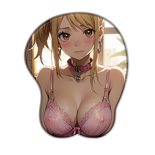 Fairy Tail Lucy Heartfilia 3D Mauspad, stereoskopisches Cartoon, rutschfestes Mauspad für PC und Laptops von PUrar