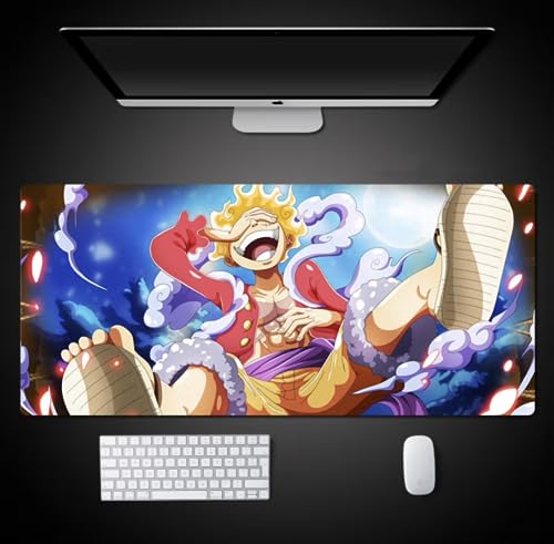 One Piece Monkey D. Luffy Mauspad, XXL, multifunktional, Gaming, Anime, 3 mm, Büro, rutschfest, strukturierte Oberfläche, für Computer, Gamer, Büro, Haus und Laptops von PUrar
