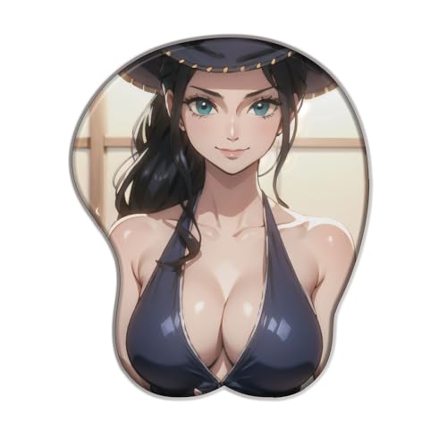 One Piece Nico·Robin animierte Silikon 3D Mauspad Kreative Karikatur sexy Mauspad Brust Mauspad PC und Laptop von PUrar