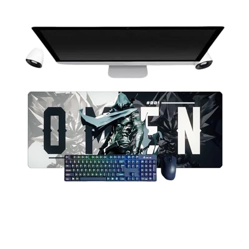 Valorant Omen großes Mauspad, 800 x 300 x 3 mm, Schreibtisch, rutschfest, strukturierte Oberfläche, für Computer, Gamer-Büro, Zuhause und Laptops von PUrar