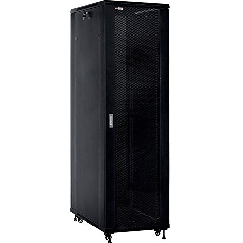 PW WP WPN-RSB-27610-B Freistehend Rack 27U schwarz – Regale (freistehend, 27U, 800 kg, Schwarz, Stahl, 48,3 cm (19 Zoll)) von PW