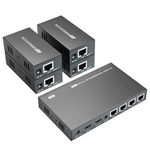 PW-DT2104 HDMI Extender Splitter 4 Port 150m Von Cat5e/Cat6/Cat7 Kabel Unterstützt 1080P@60Hz Auflösung Loop Out von PWAY