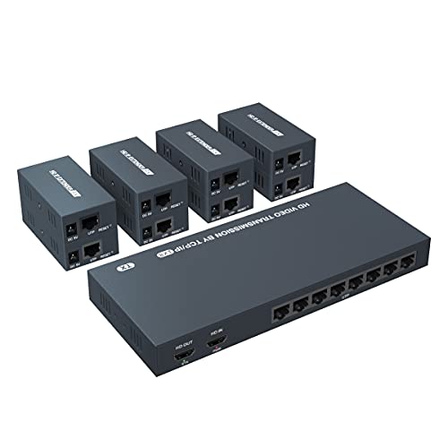 PW-DT2108 1X8 HDMI Extender Splitter 150m von Cat5e/Cat6/Cat7 Kabelunterstützung 1080P@60Hz Auflösung Loop Out von PWAY