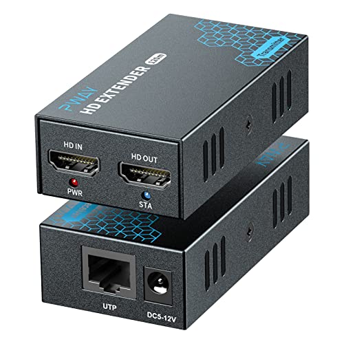 PW-DT243 HDMI Extender over IP 120m/400ft（No Delay） Transmission via Cat5e/6/7/8 Network Cable Support Local Loopout and 1 to Multiple Transmission Through the Network Switch von PWAY