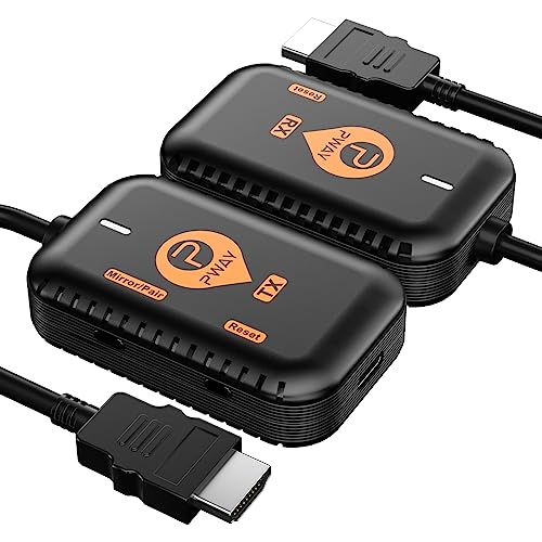 PW-DT248W-H Wireless HDMI Extender, Wireless HDMI Transmitter and Receiver, Wireless Extender kit That can Transmit Audio and Video Signals to 98ft/30m for projectors, Monitors von PWAY