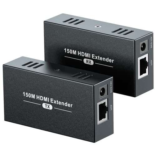 PWAY DT264 HDMI Extender über Ethernet 150m/492ft Bertragung über Cat5e/6/7/8 Netzwerkkabel Unterstützt Lokales Loopout von PWAY