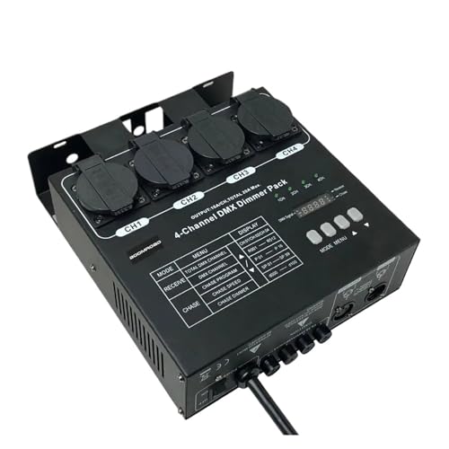 4-Kanal-Dmx-Dimmer-Dimm-Einstellungsbox, LED-Decoder, 1-kW-Dimmpaket for hintere Controller, geeignet for Bühnenlichter, Moving-Head-DJ-Beleuchtungskörper(Size:US) von PWJFEIAVN