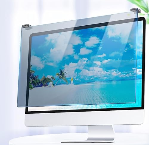 PXAMORTEL Computer Sichtschutzfilter, 12,5-32 Zoll hängender Displayschutz mit Blaulichtfilter, Anti-Strahlung und Bildschirmfilter, Augenschutzfilterfolie(15.6"(16:9)(361 * 218mm)) von PXAMORTEL