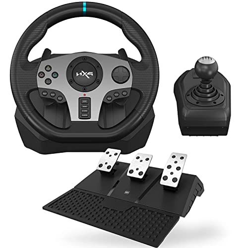 PXN Gaming Lenkrad, V9 Lenkrad mit Pedalen und Schaltung - Gebraucht - Wie Neu - Rennlenkrad, 270/900°, Dual Vibrationen Rückmeldung, Lenkrad für Xbox One, Xbox series X|S, PS4, PS3, PC von PXN